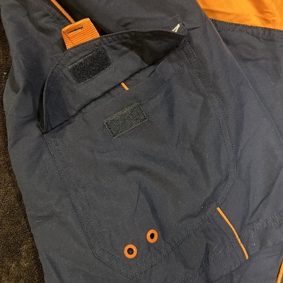 Speedo Men’s Blue w Orange Tie Waist Marina Sport VaporPlus 9” Swim Trunks Small - Picture 6 of 9